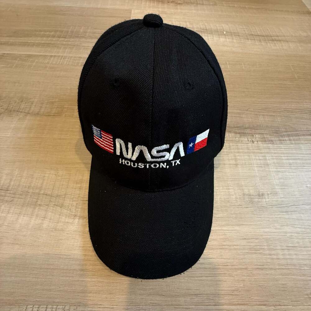 NASA Houston, TX Embroidered Black Baseball Cap Hat
